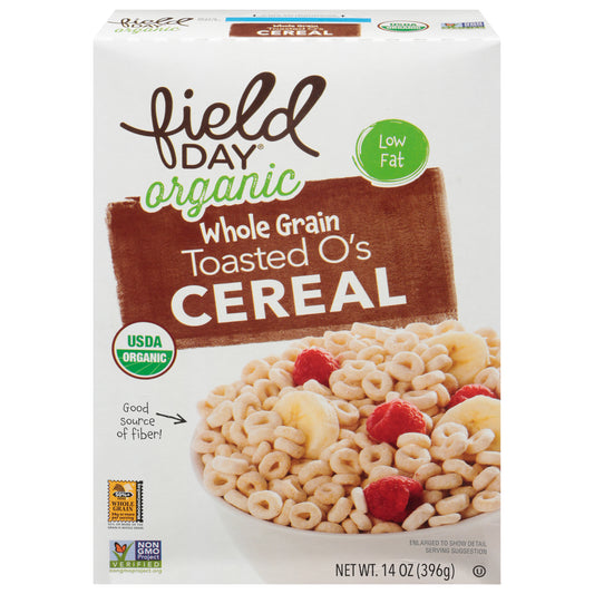 Field Day Organic Whole Grain Toasted O's Cereal 14 oz
