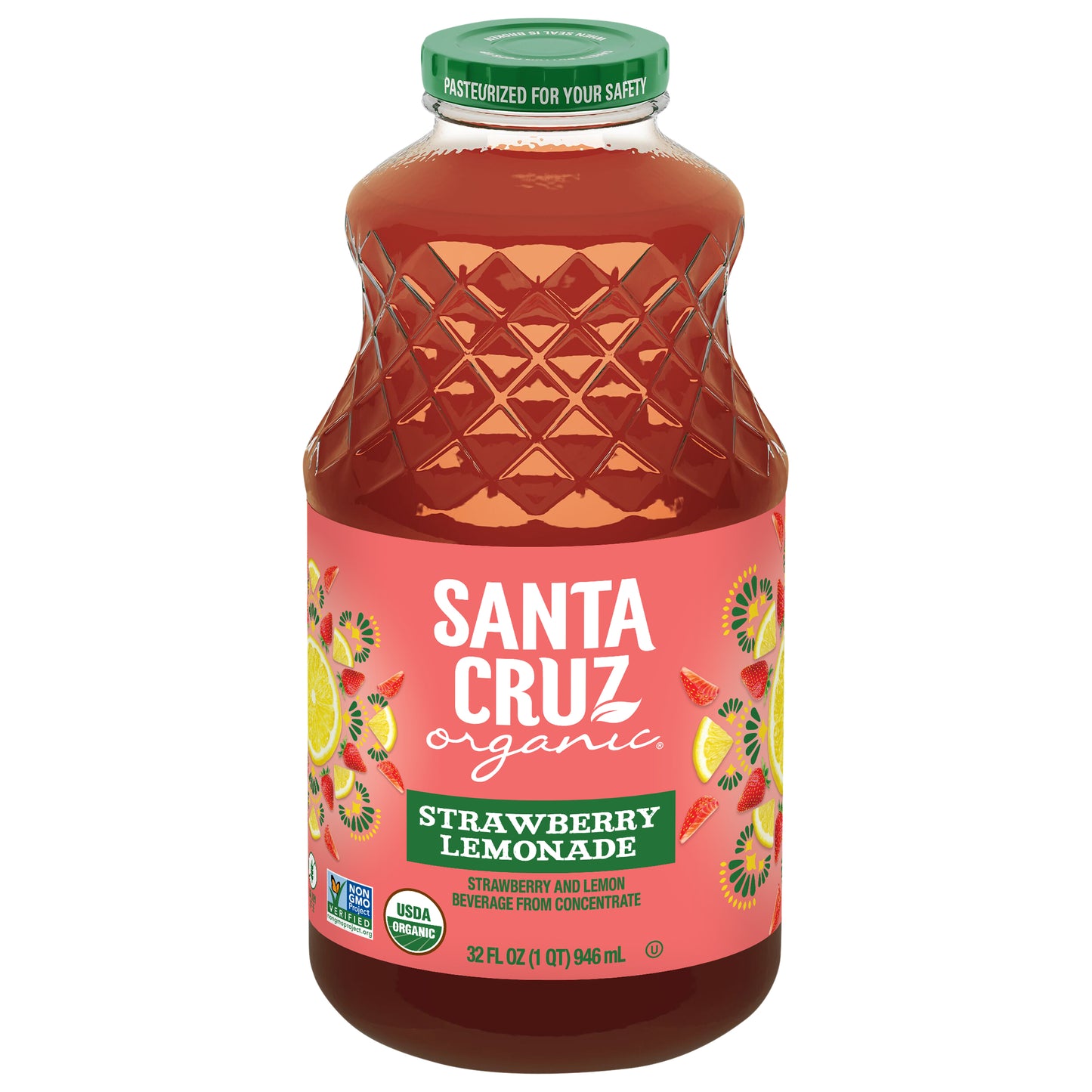 Santa Cruz Organic Strawberry Lemonade Juice 32 fl oz