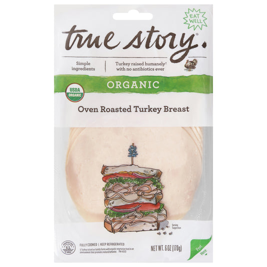 True Story Organic Oven Roasted Turkey Breast 6 oz