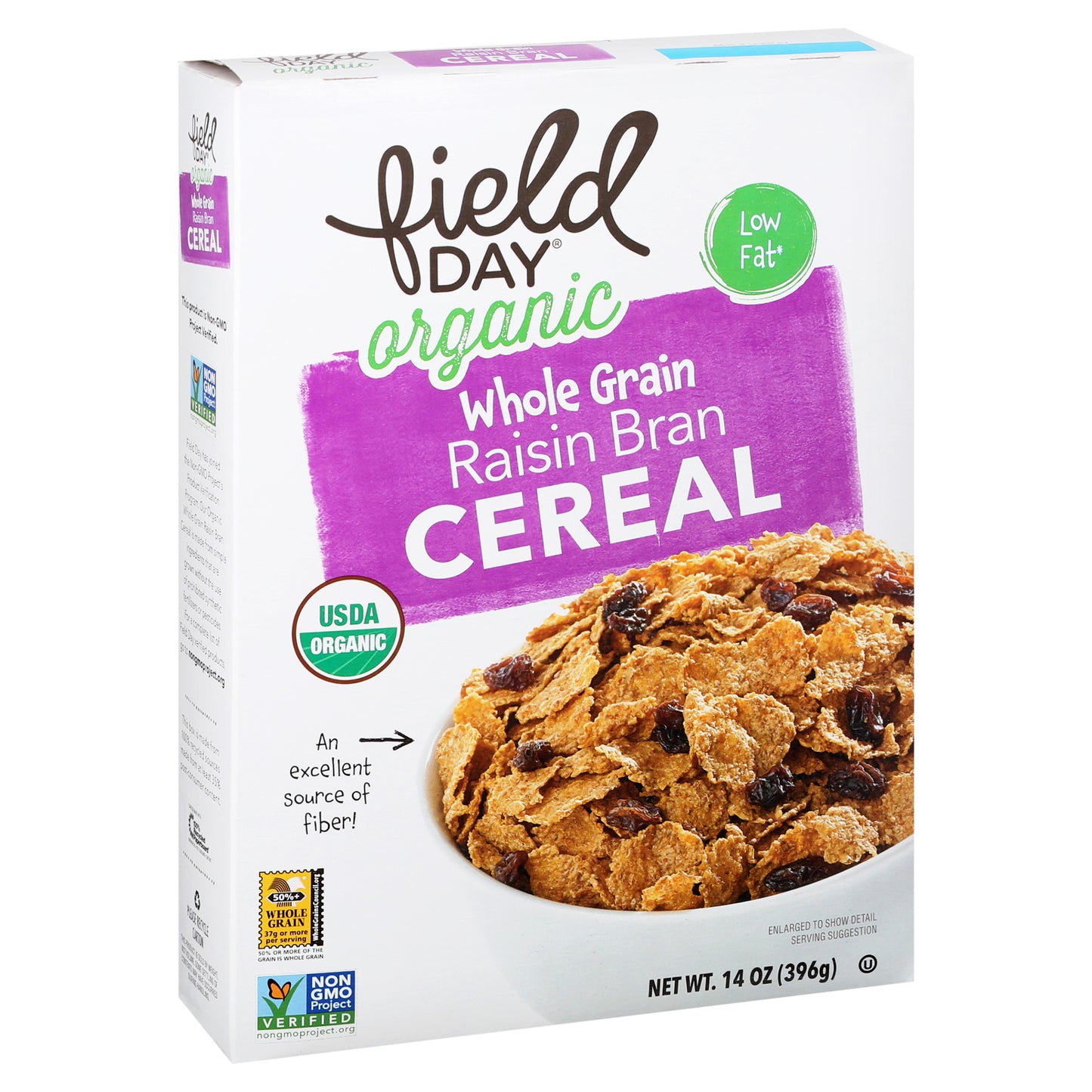 Field Day Organic Whole Grain Raisin Bran Cereal 14 oz