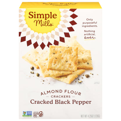 Simple Mills Almond Flour Cracked Black Pepper Crackers 4.25 oz