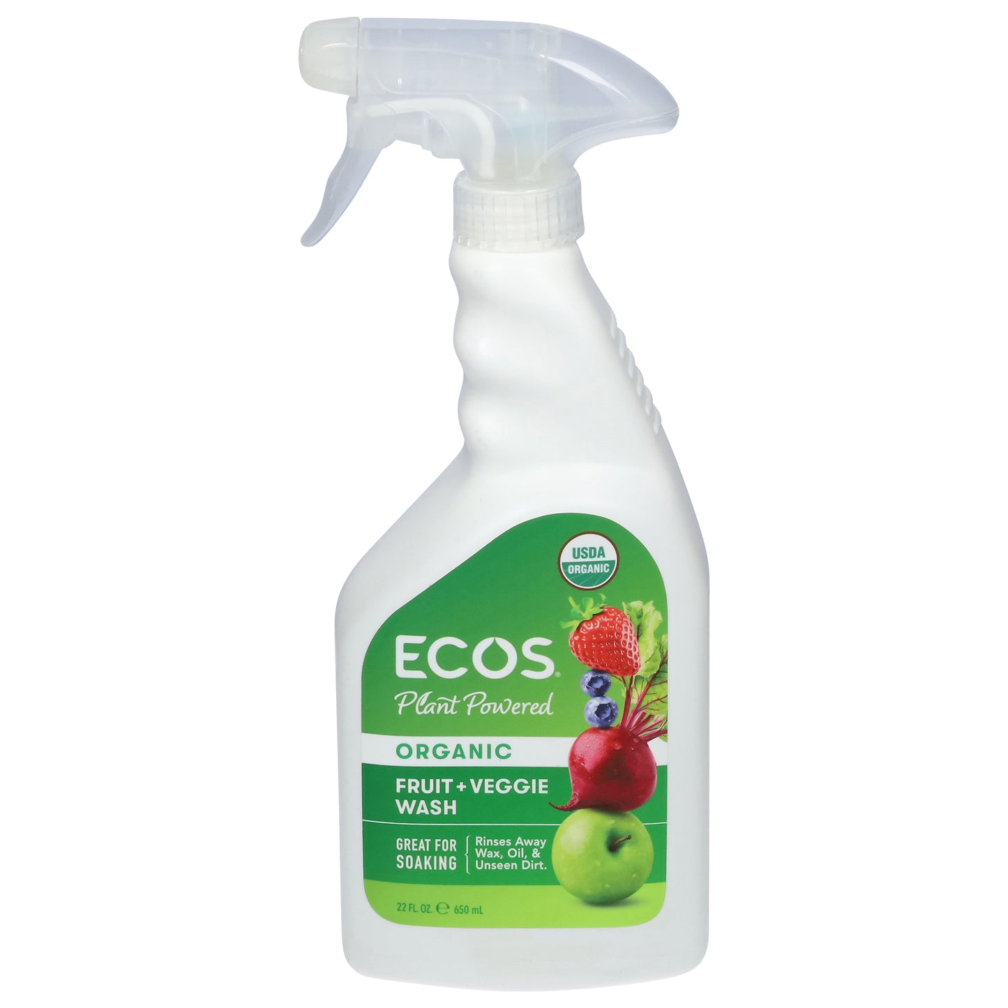 Ecos Organic Plant Powered Fruit + Veggie Wash 22 fl oz