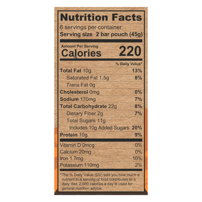 Crunchy Granola Bar, Peanut Butter, 9.5 oz/6 Ct