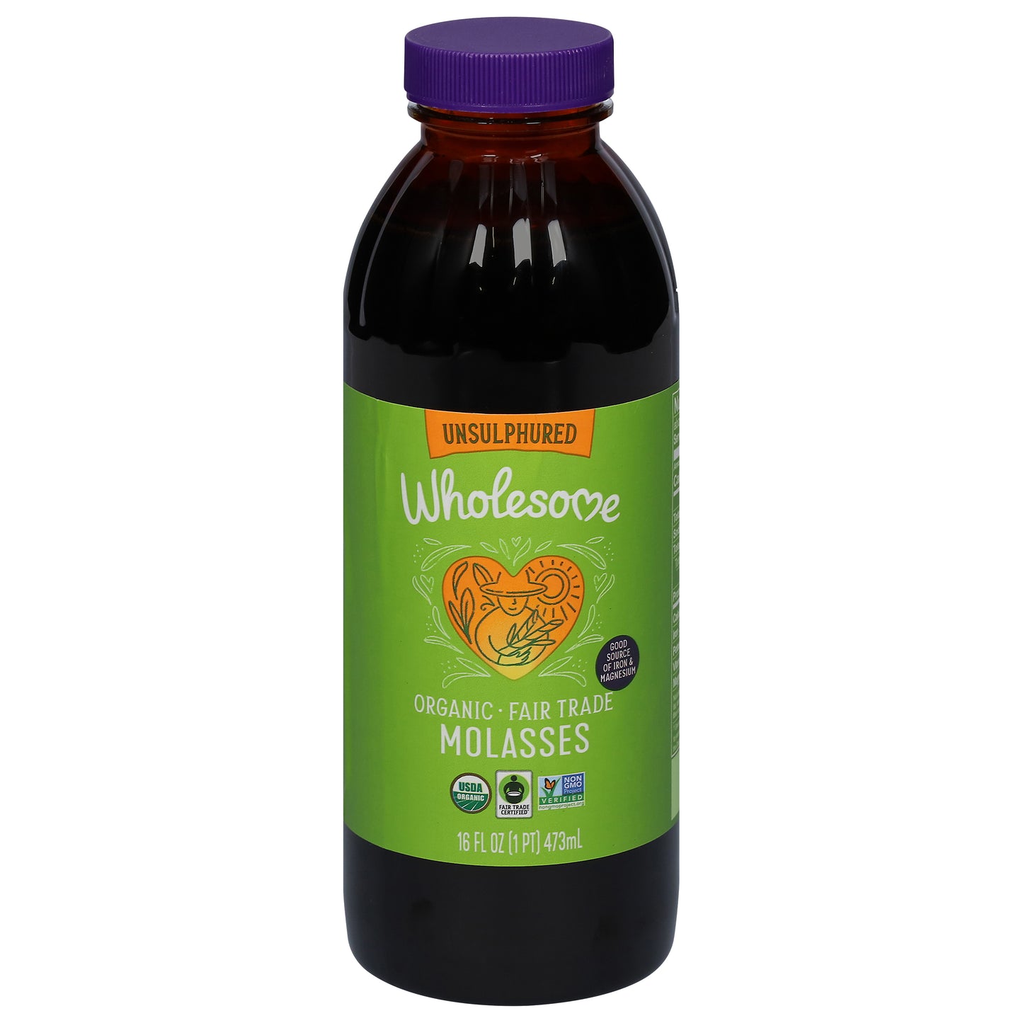 Wholesome Unsulphured Organic Molasses 16 fl oz