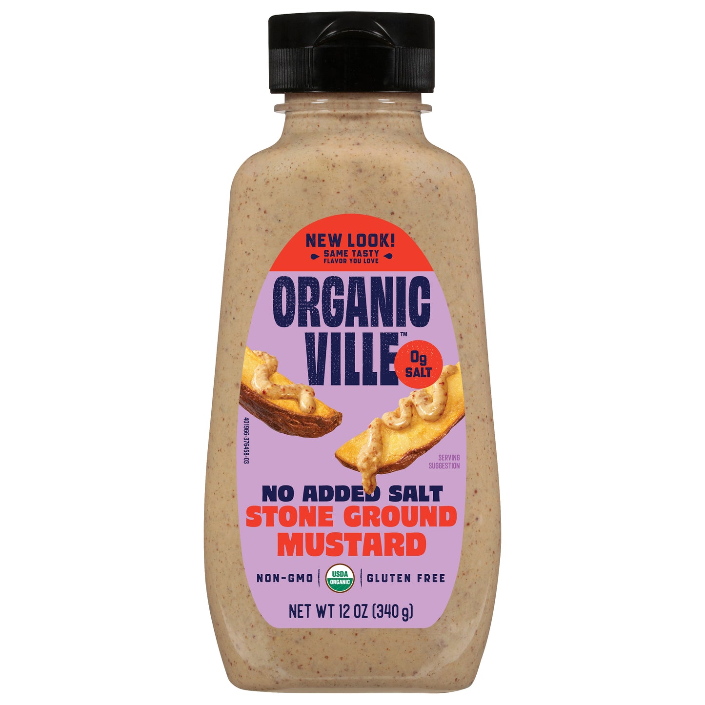 Organicville No Added Salt Stone Ground Mustard 12 oz