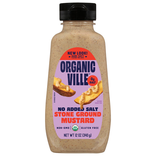 Organicville No Added Salt Stone Ground Mustard 12 oz