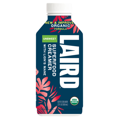 Laird Superfood 22oz Organic Unsweetened Coffee Creamer with Functional Mushrooms