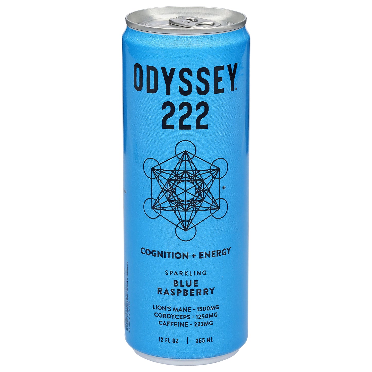 Odyssey 222 Sparkling Blue Raspberry Cognition + Energy Drink 12 fl oz