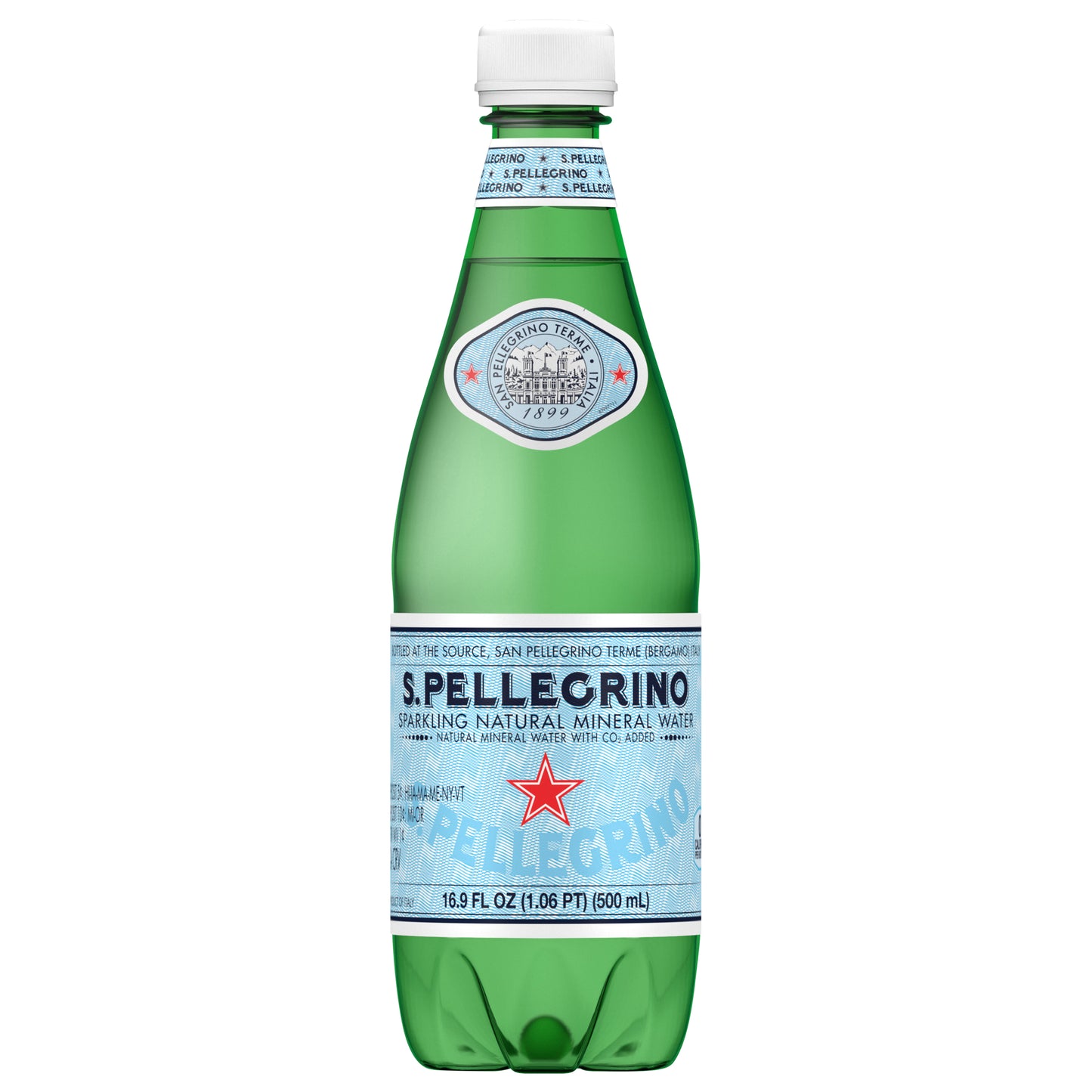 S.Pellegrino Sparkling Natural Mineral Water, 16.9 Fl Oz (0.5 L) Plastic Bottle