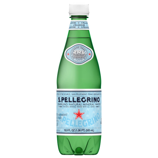 S.Pellegrino Sparkling Natural Mineral Water, 16.9 Fl Oz (0.5 L) Plastic Bottle