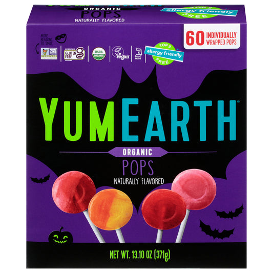 YumEarth Organic Assorted Pops 60 Each