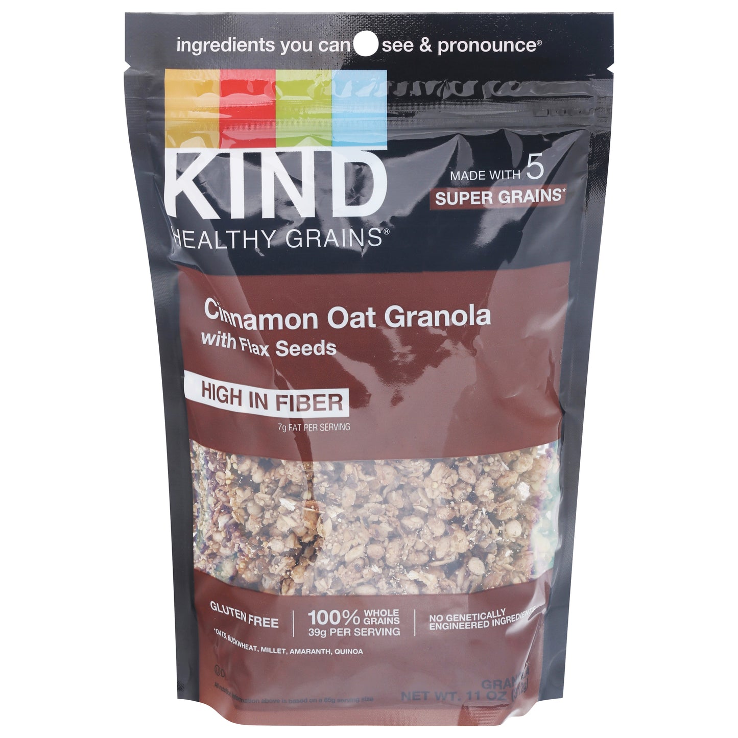 Kind Healthy Grains Cinnamon Oat Granola with Flax Seeds 11 oz