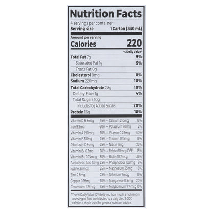 Orgain Organic Nutrition Vanilla Bean Flavored Nutritional Shake 4 - 11 fl oz Cartons