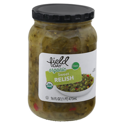 Field Day Classic Organic Sweet Relish 16 fl oz