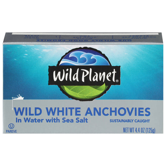 Wild Planet Wild White Anchovies in Water with Sea Salt 4.4 oz