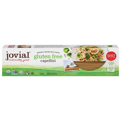 Jovial Gluten Free Organic Brown Rice Pasta Capellini 12 oz