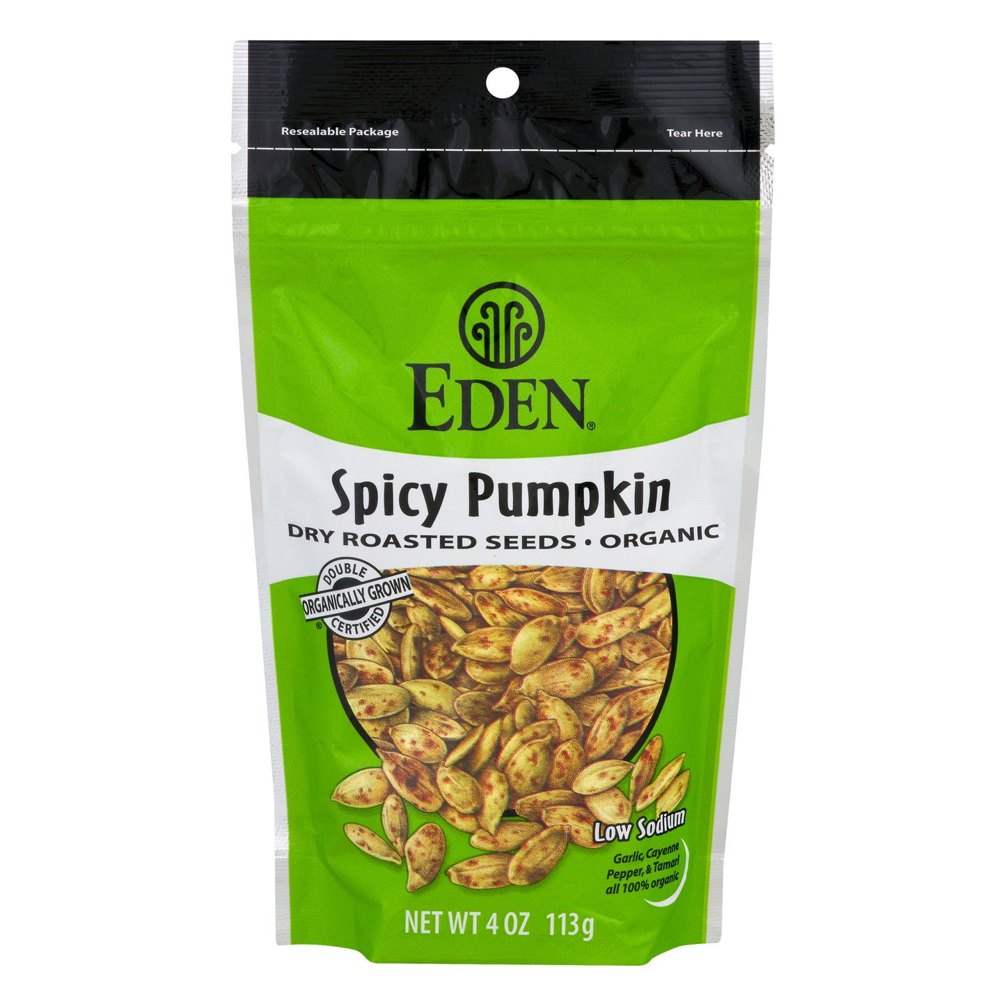 Eden Organic Spicy Pumpkin Dry Roasted Seeds 4 oz
