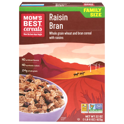 Mom's Best Raisin Bran Cereal Family Size 22 oz
