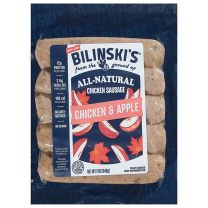 Bilinski's Chicken & Apple Chicken Sausage 12 oz