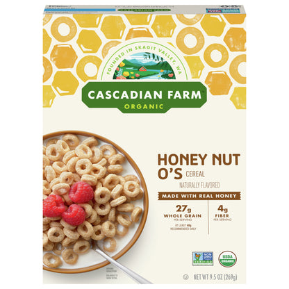 Cascadian Farm Organic Honey Nut O's Cereal, 9.5 oz.