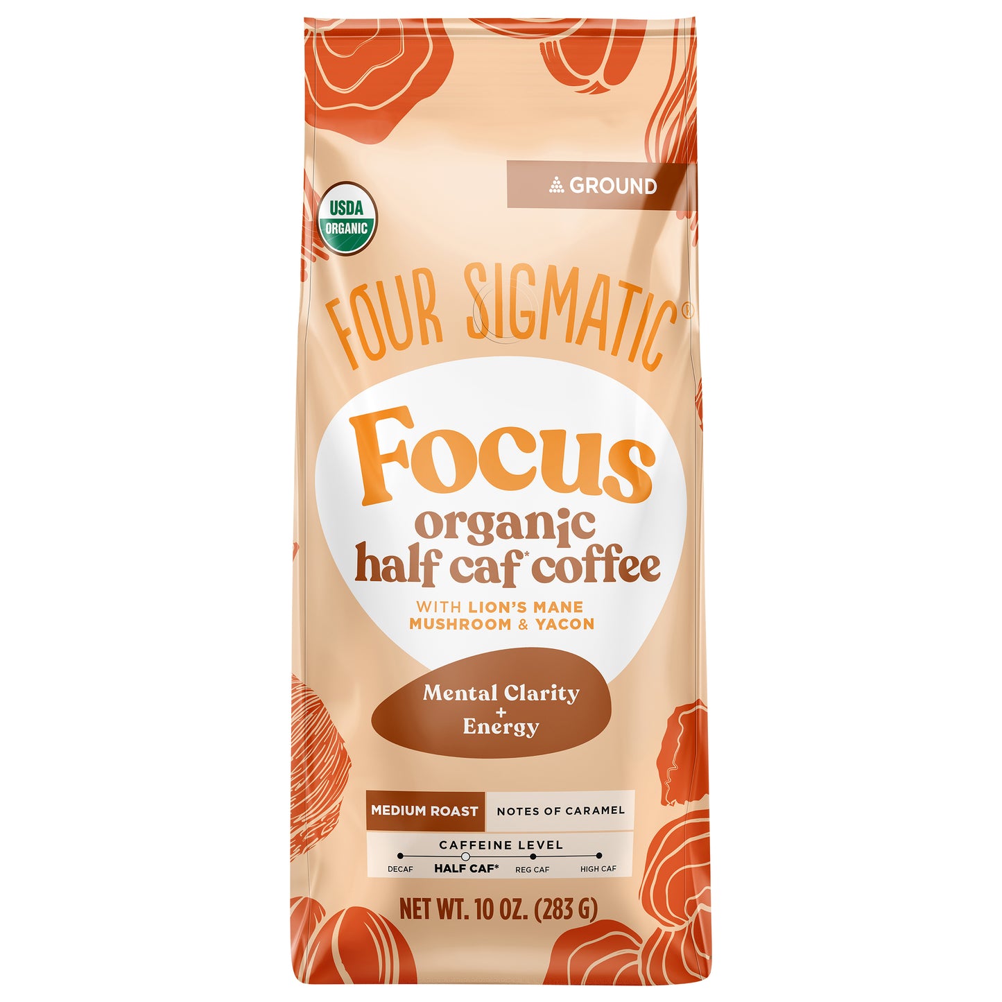 Focus Org Half Caf Ground Coffee 10oz