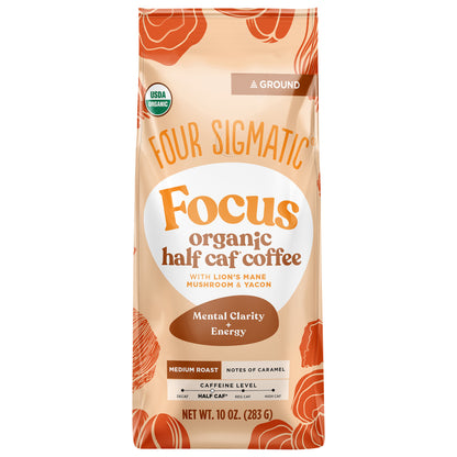 Focus Org Half Caf Ground Coffee 10oz
