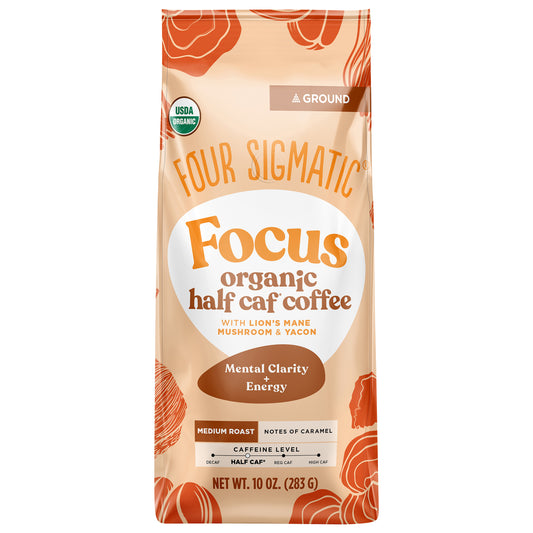 Focus Org Half Caf Ground Coffee 10oz