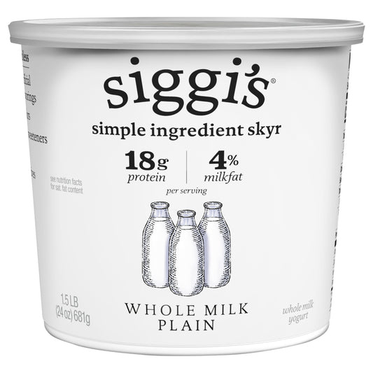 siggi’s Icelandic Skyr Whole Milk Yogurt, Plain