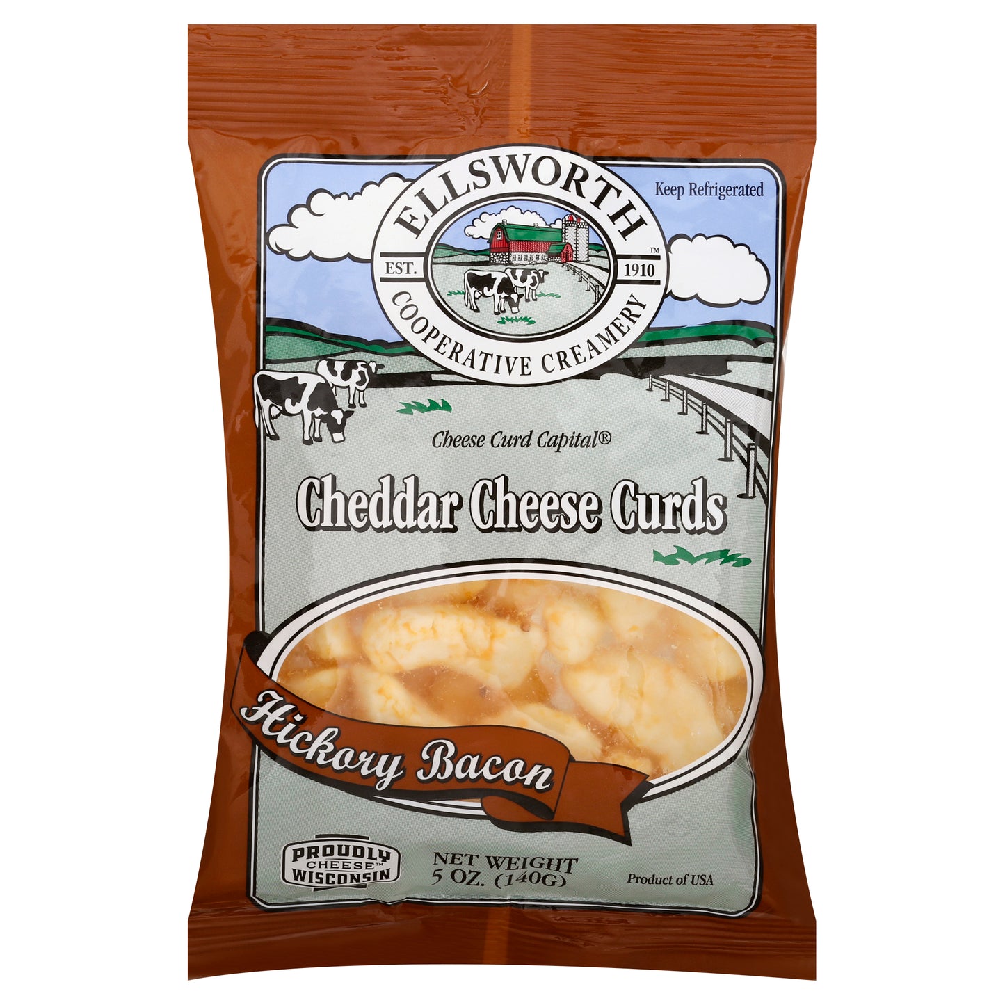 Ellsworth Hickory Bacon Cheddar Cheese Curds 5 oz