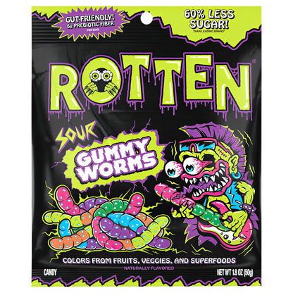 Rotten Gummy Worms, Sour 1.8 oz
